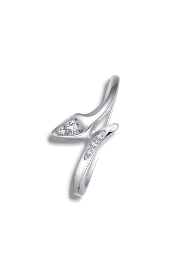 wąż swietlny Srebrny pierścionek wąż Snake